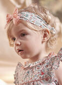 Cinta para el pelo con estampado floral y lazo rosa para bebé niña CALUNE / 22E4BFJ1BAN632