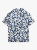 Camisa de color azul marino con estampado de flores KROCHEMAGEM / 24E3GHT1CHM070