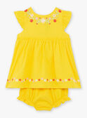 Vestido y cubrepañal a juego de color amarillo para bebé niña TYGLORIA / 20E1BFZ2ROB102