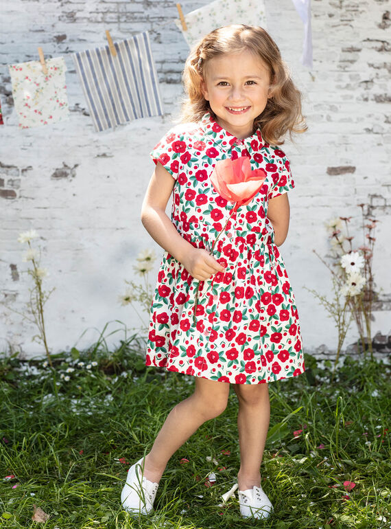 blanco y rojo con estampado floral para niña : comprar online - | SergentMajor
