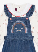 Conjunto de body y pichi vaquero para bebé niña CABRIGITTE / 22E1BF71ENSP274