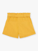 Short amarillo mostaza de algodón y lino FOSHOETTE 2 / 23E2PFP2SHOB106