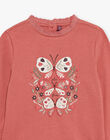 Camiseta rosa con mariposa DUNETTE / 22H2PFR2TMLD332