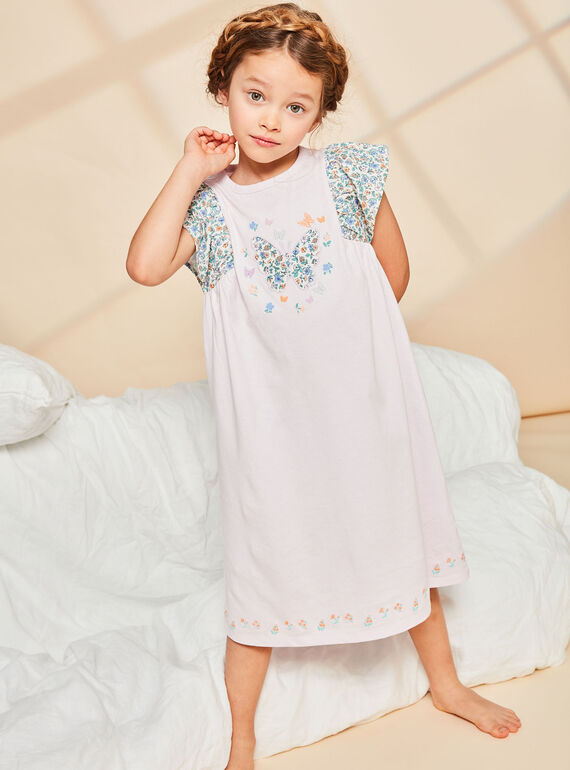 Camisón rosa con estampado de mariposas FLODETTE / 23E5PF32CHN328