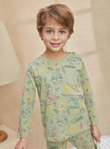 Pijama caqui de algodón con estampado de dinosaurios KUIBIAGE / 24E5PG53PYJ612