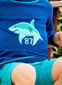 Jersey azul con estampado de tiburón para niño COMIDAGE / 22E3PGN1PULC231