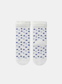 Calcetines jacquard de flores color crudo MEFLERETTE / 25E4PF81SOQ114