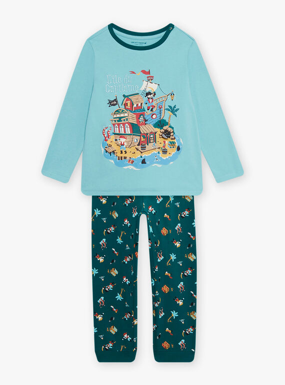 Pijama azul con estampado de pirata para niño CAPIRAGE / 22E5PG45PYJC215