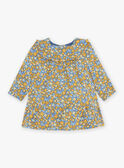 Vestido avolantado azul marino con estampado floral FABETTY / 23E1BF81ROB070