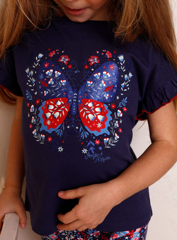 Camiseta de manga corta de color azul horizonte para niño ZOTISETTE / 21E2PFB1TMC216