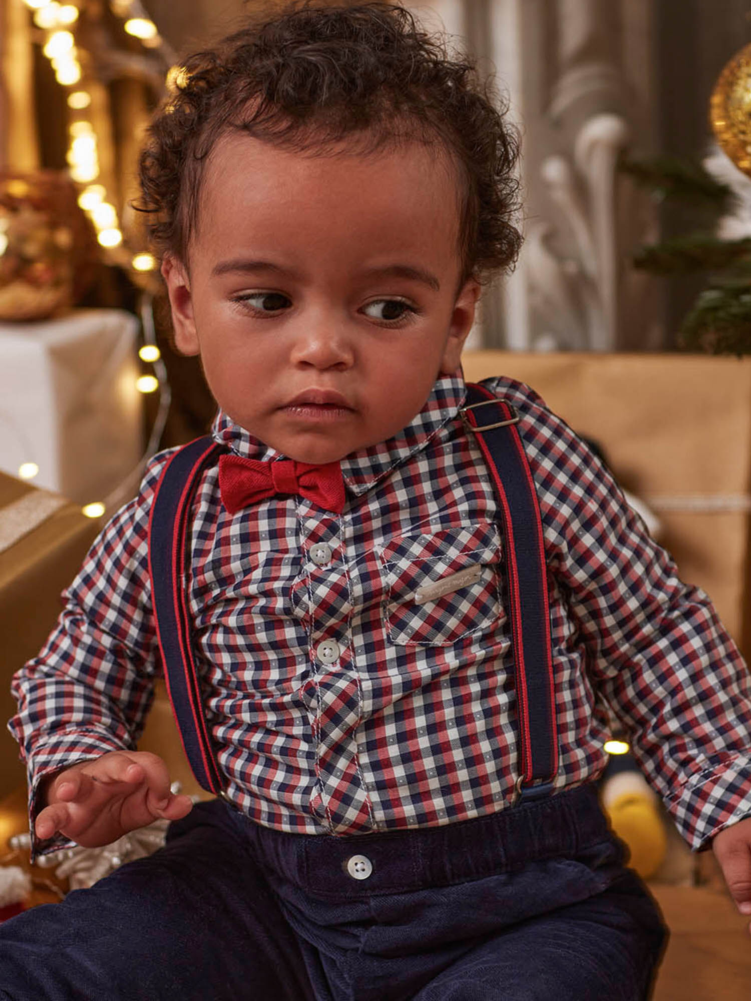 Camisa de cuadros sales para bebe niña