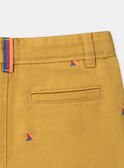 Short mostaza con bordado de aleta de tiburón multicolor KLOMUAGE / 24E3PGS1BERB107