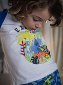 Pijama de color crudo y azul con estampado de la selva para niño CAJAGE / 22E5PG54PYJ001