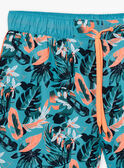 Short de baño de color turquesa con estampado de flores KLUMAGEM / 24E3GHG1D3Y202