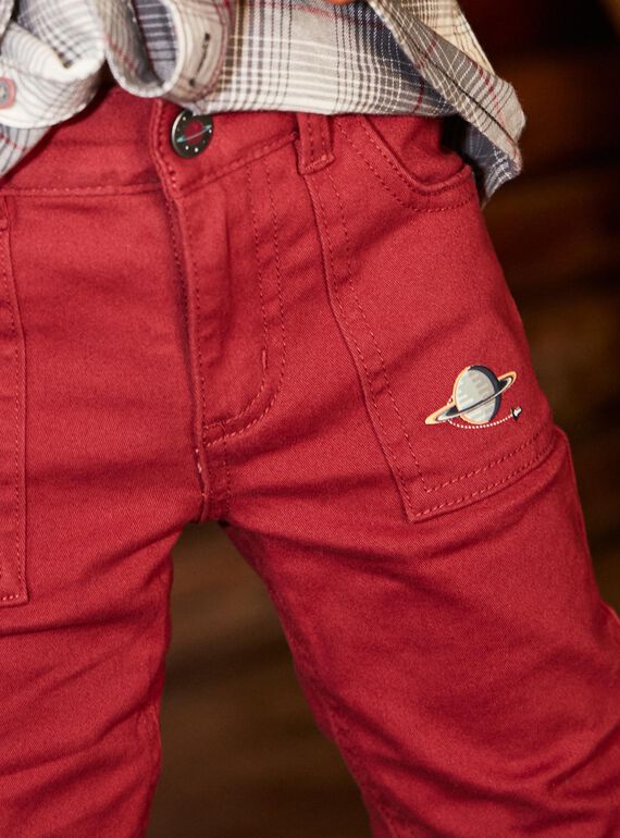 Pantalones regulares en color burdeos DUMARAGE / 22H3PGZ1PANF507