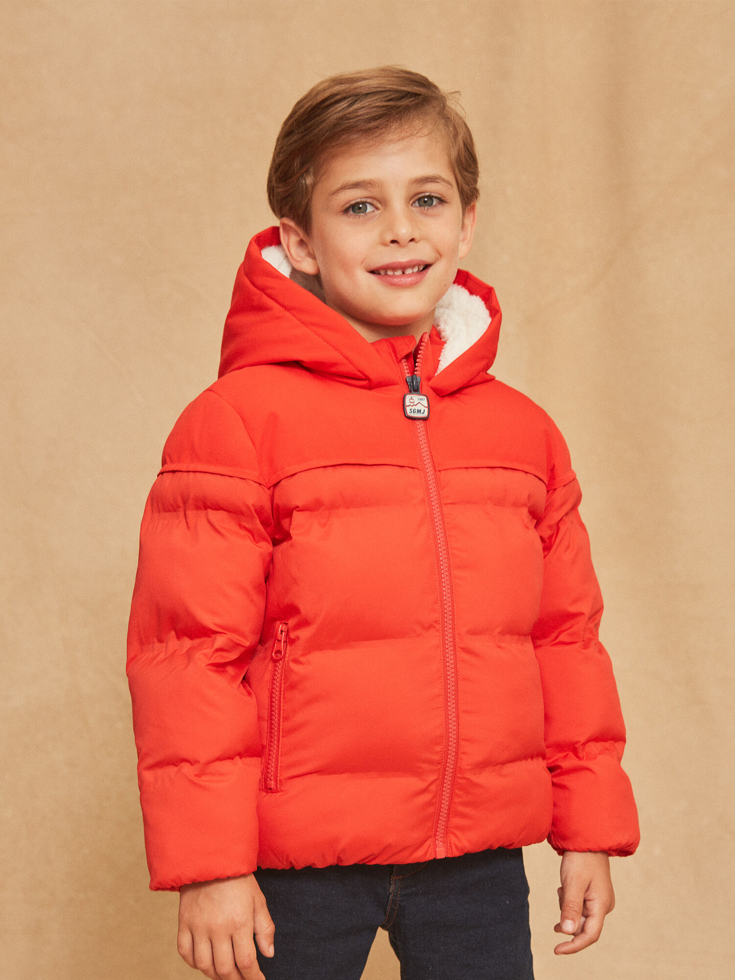 Anorak rojo con capucha Chico Sergent Major
