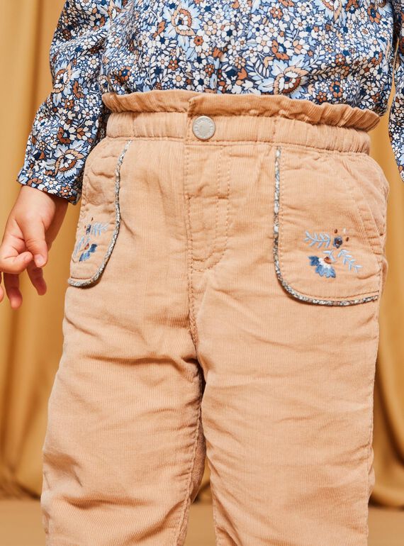 Pantalón beige de pana DAREGINE / 22H1BFY1PANI820