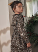Vestido negro con estampado de flores GLIROBETTE / 23H2PFR1ROB090