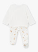 Pijama de color crudo de terciopelo con estampado de ardillas y setas LOULOU / 24H0NM11ENS001