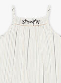 Vestido de color crudo con estampado de rayas FLIRAYETTE / 23E2PFP1RBS001
