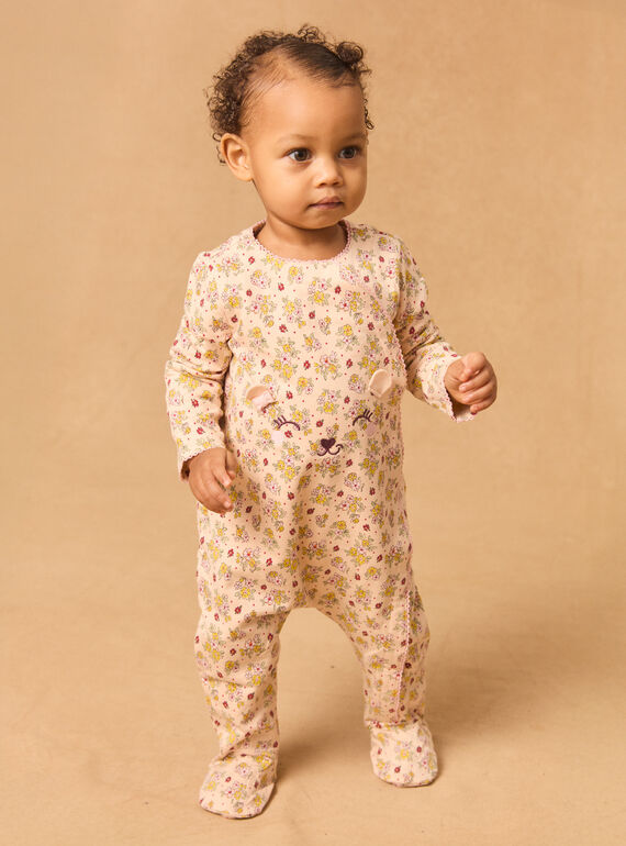 Pelele de muletón floral MEAMELIE / 25E5BFF3GRE413