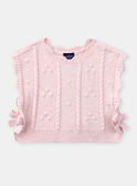Chaleco rosa jaspeado de punto tricotado KABRUNE / 24E1BF31CSMD314