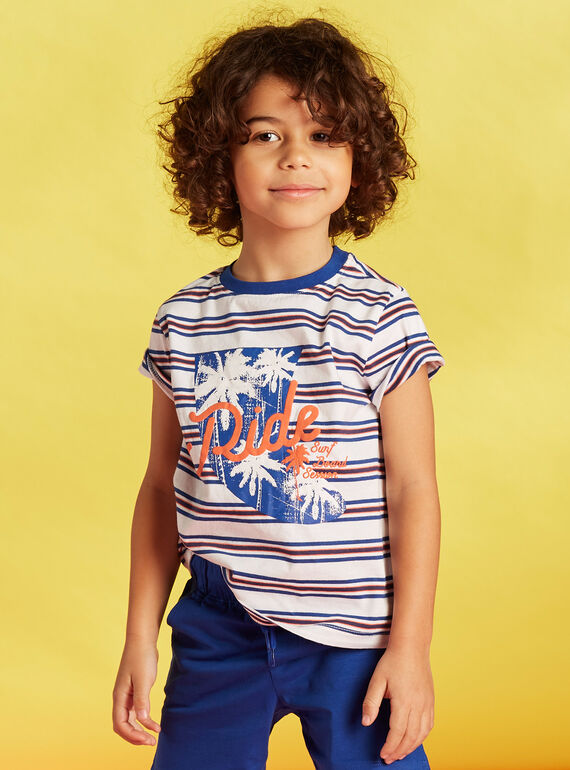 Conjunto de playa de color crudo, azul y rojo para niño CYOPLAGE3 / 22E3PGS4ENS001
