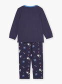 Pijama azul de algodón con estampado de monstruo KUIDRAGE / 24E5PG52PYJ070
