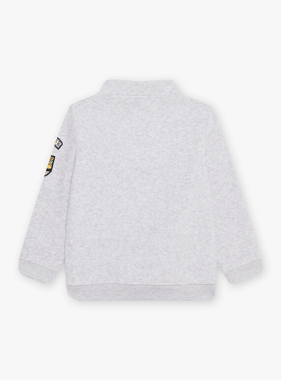 Jersey gris jaspeado con bolsillo frontal DEBADGEAGE / 22H3PGR1PUL943