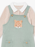 Body, peto y calcetines de color caqui y avellana LOIC / 24H0CG12ENS604