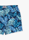 Bañador azul marino y verde con estampado de hojas FISAM / 23E4BGM2MAI070