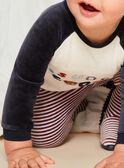 Pelele de terciopelo con efecto de dos piezas FEDOGGY / 23E5BG24GRE003