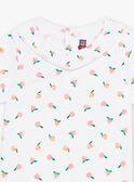 Body de color crudo con estampado de melocotón para bebé niña CAPATRICIA / 22E1BFM1BOD001