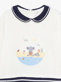 Pelele de rayas con estampado de koala en la playa para bebé niño CEFINN / 22E5BG42GRE070