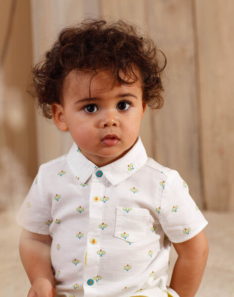 Chemise A Manches Courtes Ecrue Imprimee Enfant Garcon Achat En Ligne Chemise T Shirt Et Polo Sergentmajor