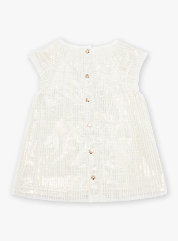 Vestido plisado de gasa DAVOLIE / 22H1BF62ROB005