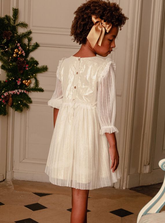 Vestido plisado de gasa DAEFETTE / 22H2PF61ROB005