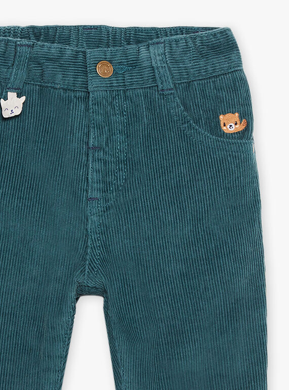 Pantalón de pana azul pato DANOE / 22H1BGU2PAN714