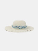Sombrero de Paja con Cinta Estampada Floral Arena KLIBYETTE / 24E4PFR1CHA808