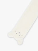 Bufanda blanca de pelo sintético con cara de oso DIOLAF / 22H4BGM3ECH001