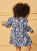 Vestido azul y blanco con estampado floral LACECILE / 24H1BFJ1ROB070