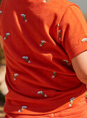 Polo rojo anaranjado para bebé niño CAWEDOU / 22E1BGP1POLF527