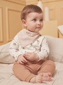 Conjunto de top, pantalón y pañuelo de color avellana y crudo LOGAN / 24H0CG13ENS821
