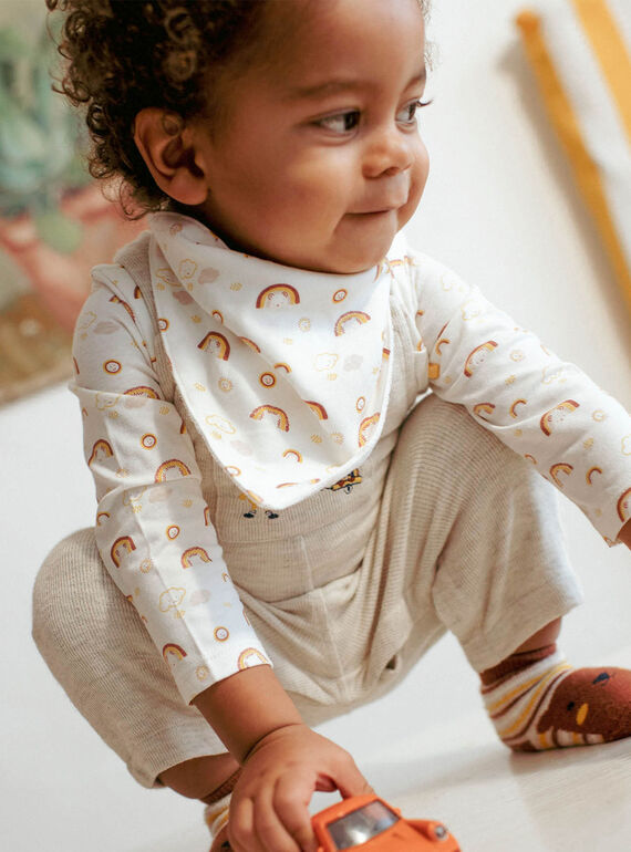 Body y fular con estampado celeste para bebé niño CAARLO / 22E1BG71BOD001