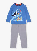 Pijama azul de tejido túbico con estampado de rayas KUICHAGE / 24E5PG54PYJC244