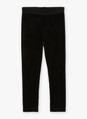 Leggings negros de terciopelo con brillo GLILEGETTE / 23H2PFR1LG090