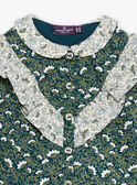 Camisa verde esmeralda con estampado de flores GACELIA / 23H1BF81CHE608