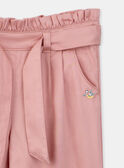 Pantalón de corte zanahoria rosa de lyocell KRISPETTE 1 / 24E2PFB4PAN415