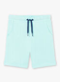 Conjunto de playa de color crudo y celeste, de camiseta y short para niño ZIPALAGE4 / 21E3PGQ3ENS001