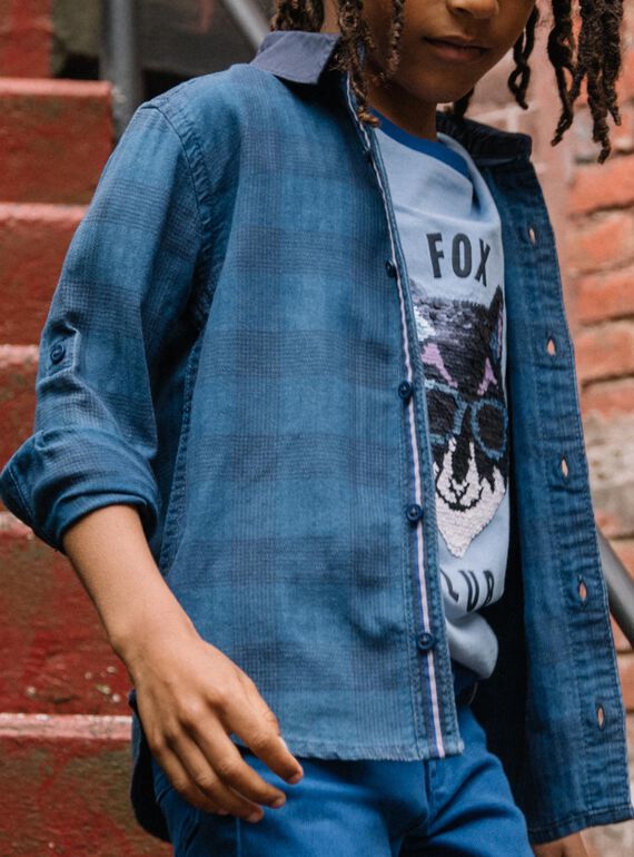 Camisa azul de cuadros DACHEMAGE / 22H3PG51CHMC207